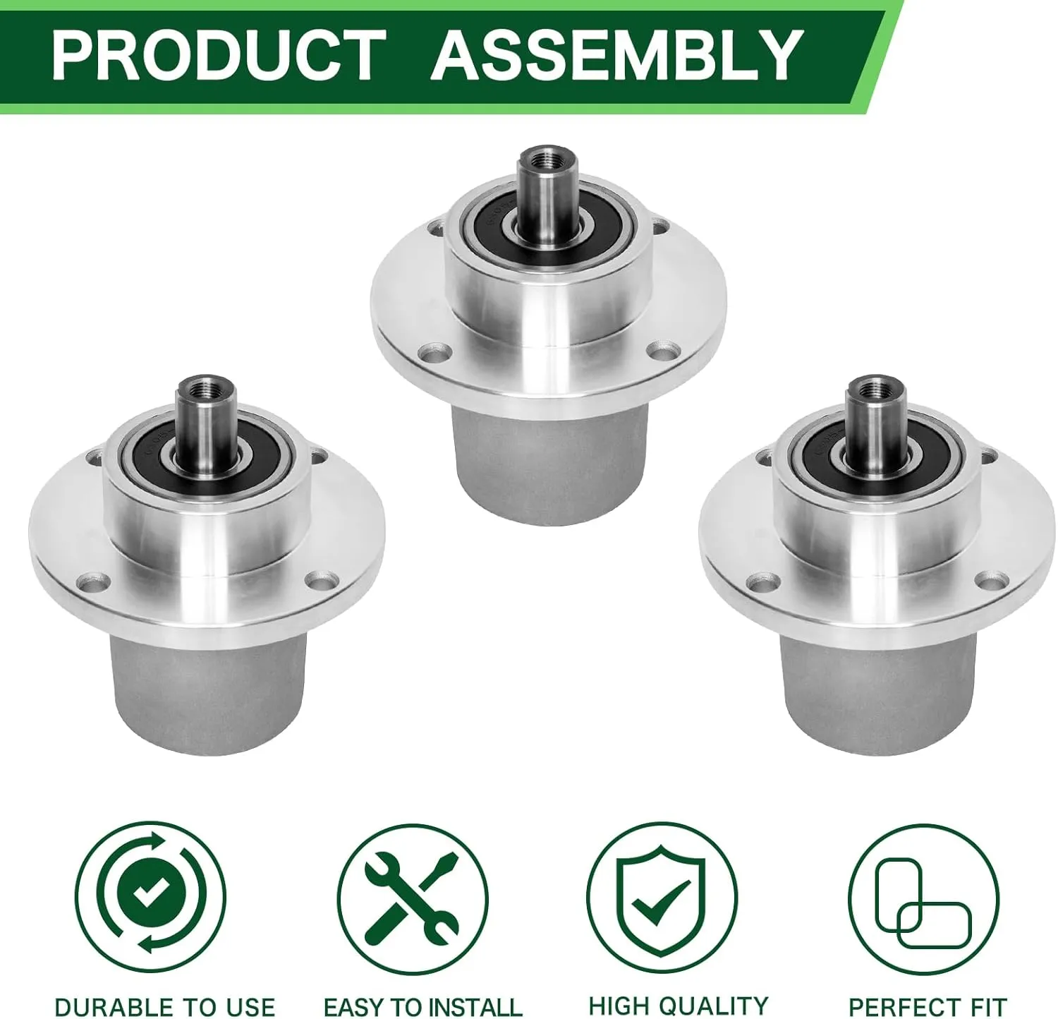 037-2000-00 Spindle Assembly 037-2050-00 for Bad Boy 42" 48" 54" Deck MZ Magnum Zero Turn Mower(3 Pack)