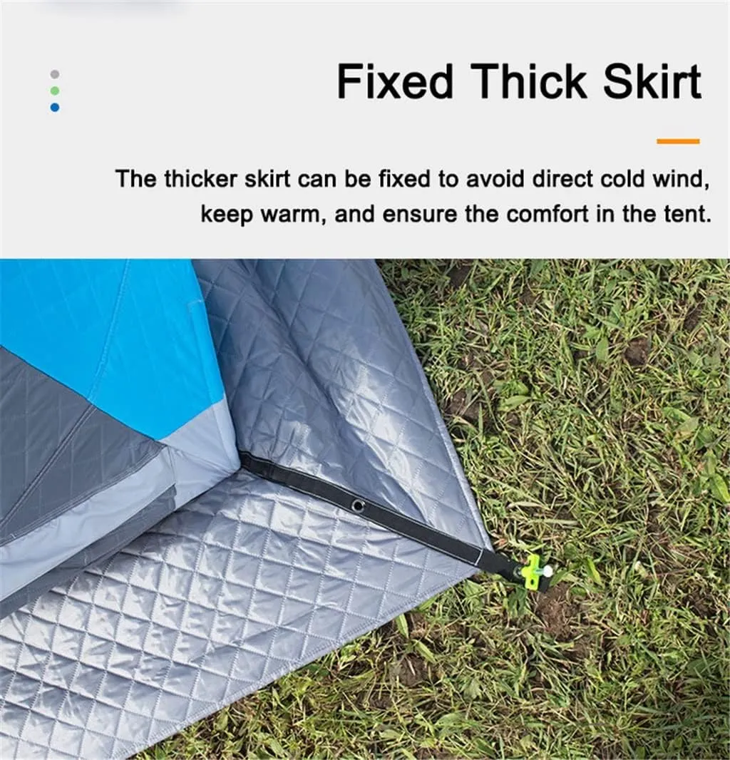 1-4 Winter Fishing Tent Winter Ice Fishing Tent Camping Tent Windproof and Rainproof Outdoor Winter Fishing Warm Tent (Color : D, Size : 220 * 220 * 200cm) (D 220 * 220 * 200cm)