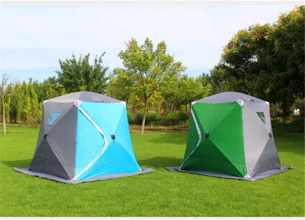 1-4 Winter Fishing Tent Winter Ice Fishing Tent Camping Tent Windproof and Rainproof Outdoor Winter Fishing Warm Tent (Color : D, Size : 220 * 220 * 200cm) (D 220 * 220 * 200cm)