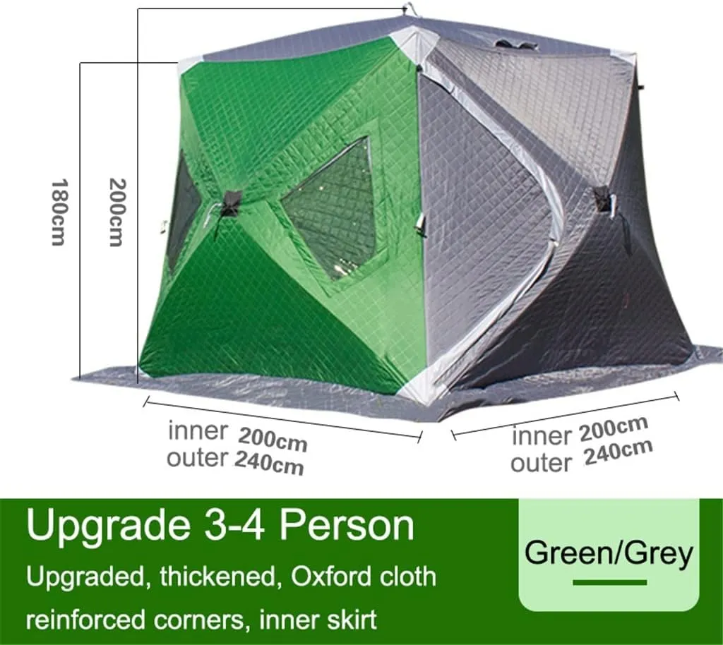 1-4 Winter Fishing Tent Winter Ice Fishing Tent Camping Tent Windproof and Rainproof Outdoor Winter Fishing Warm Tent (Color : D, Size : 240 * 240 * 200cm) (D 240 * 240 * 200cm)