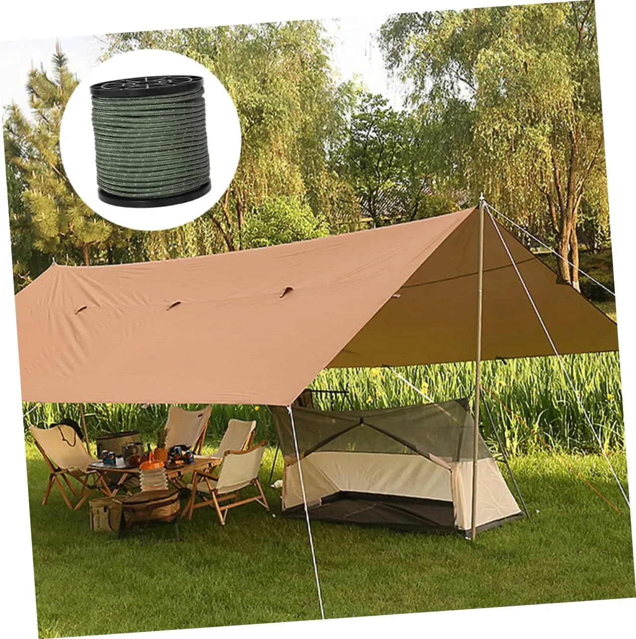 1 Roll Tent Reflective Rope Camping Canopy Tent Outdoor Supplies Rope Tent Rope Tether Awning