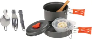1 Set Outdoor Camping Pot Smart Kettle Cookware Camping Knife Camper Camping Heater Rechargeable Camping Accessories Cooking Camping Pan Kettle Camping Tent Mat Grey Aluminum Alloy