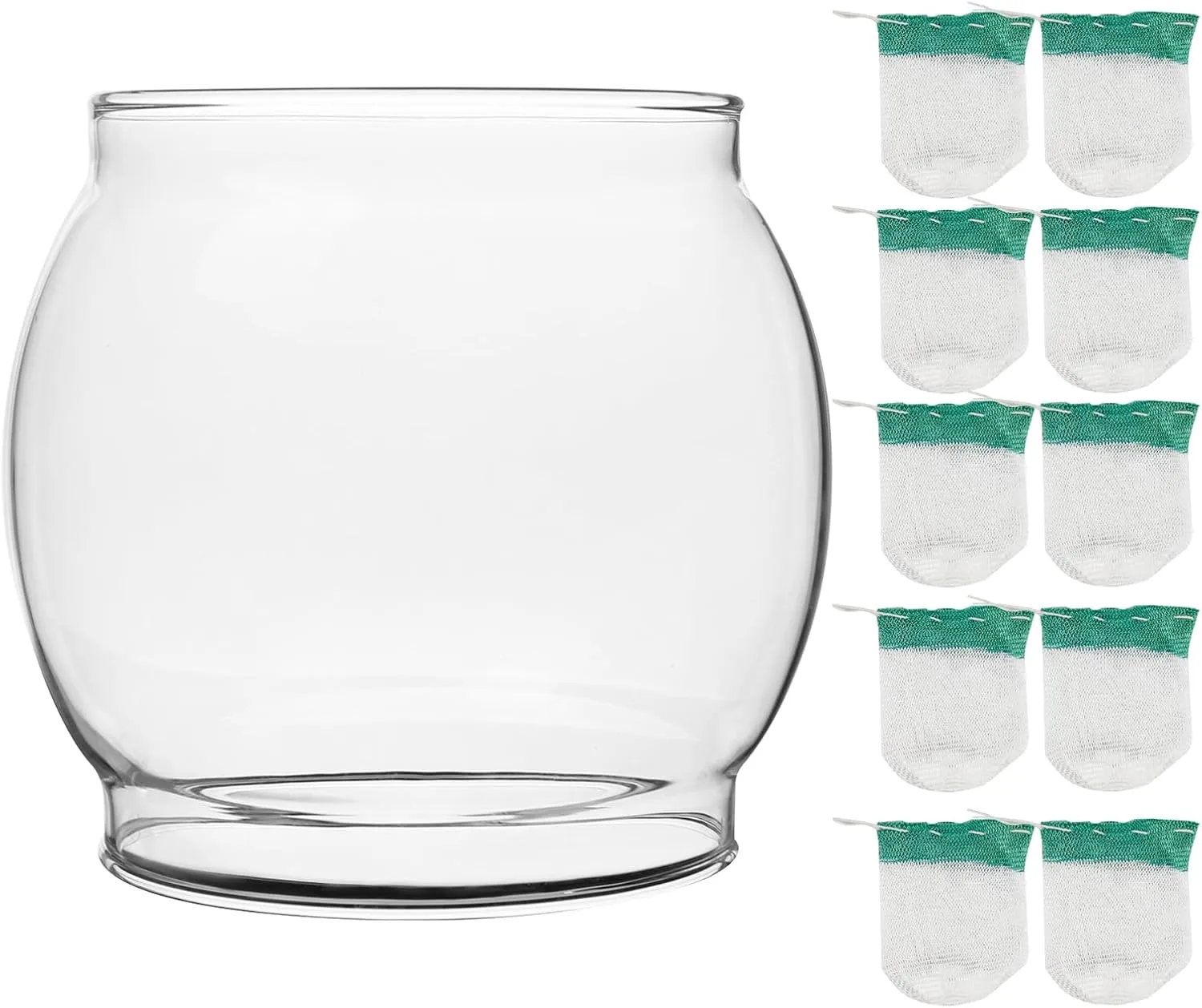 10-Pack Lantern Mantles & Glass Globe Replacement, Compatible with Coleman Lantern Parts & Ozark Trail Lanterns, Fits R690B051 & Other Fuel Lantern Models 200A/B,242/A/B/C