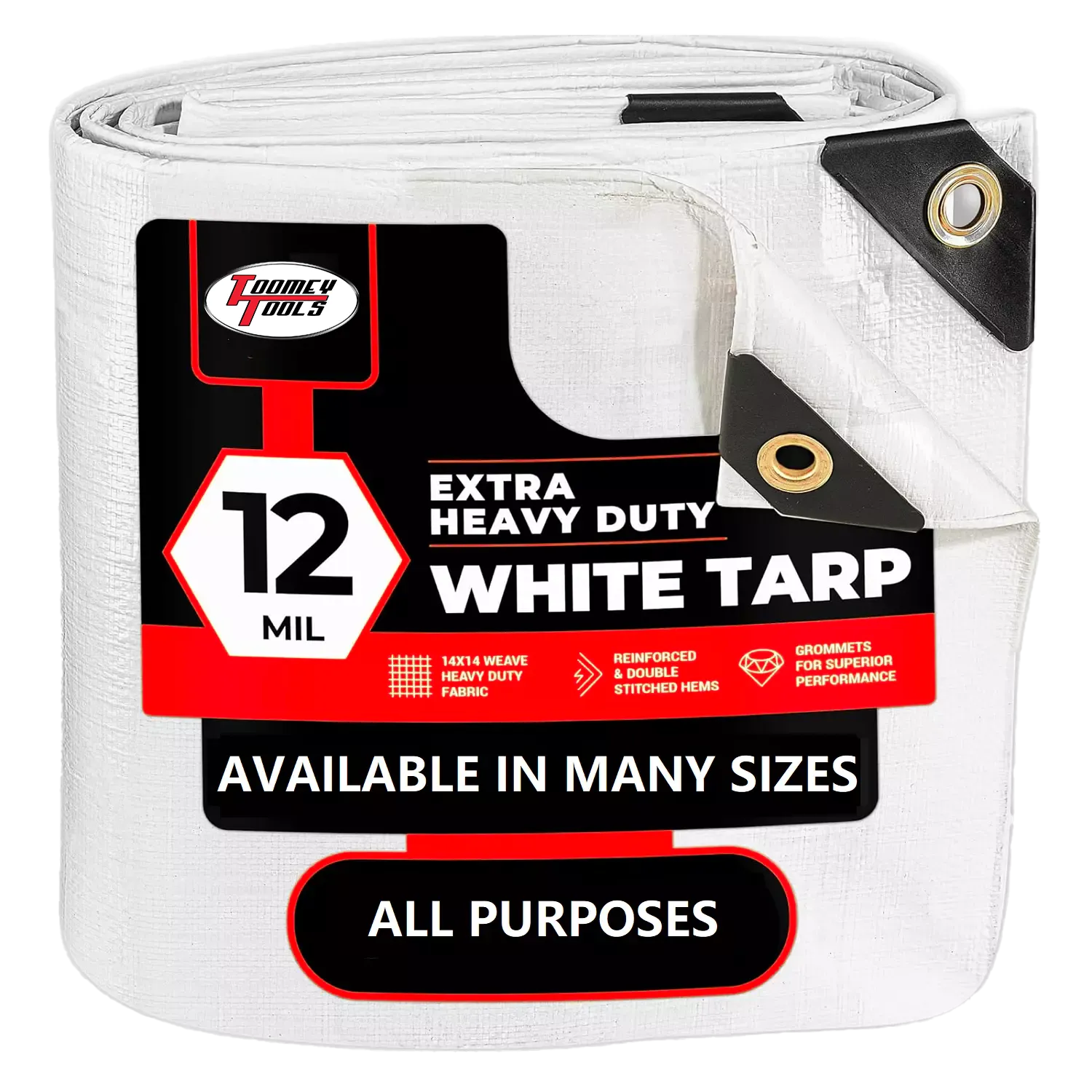 10 x 10 Heavy Duty Canopy Tarp - White