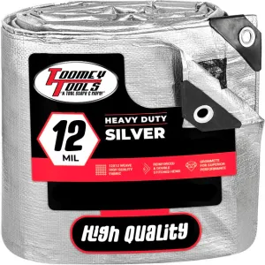 10 x 30 Heavy Duty Canopy Tarp - Silver