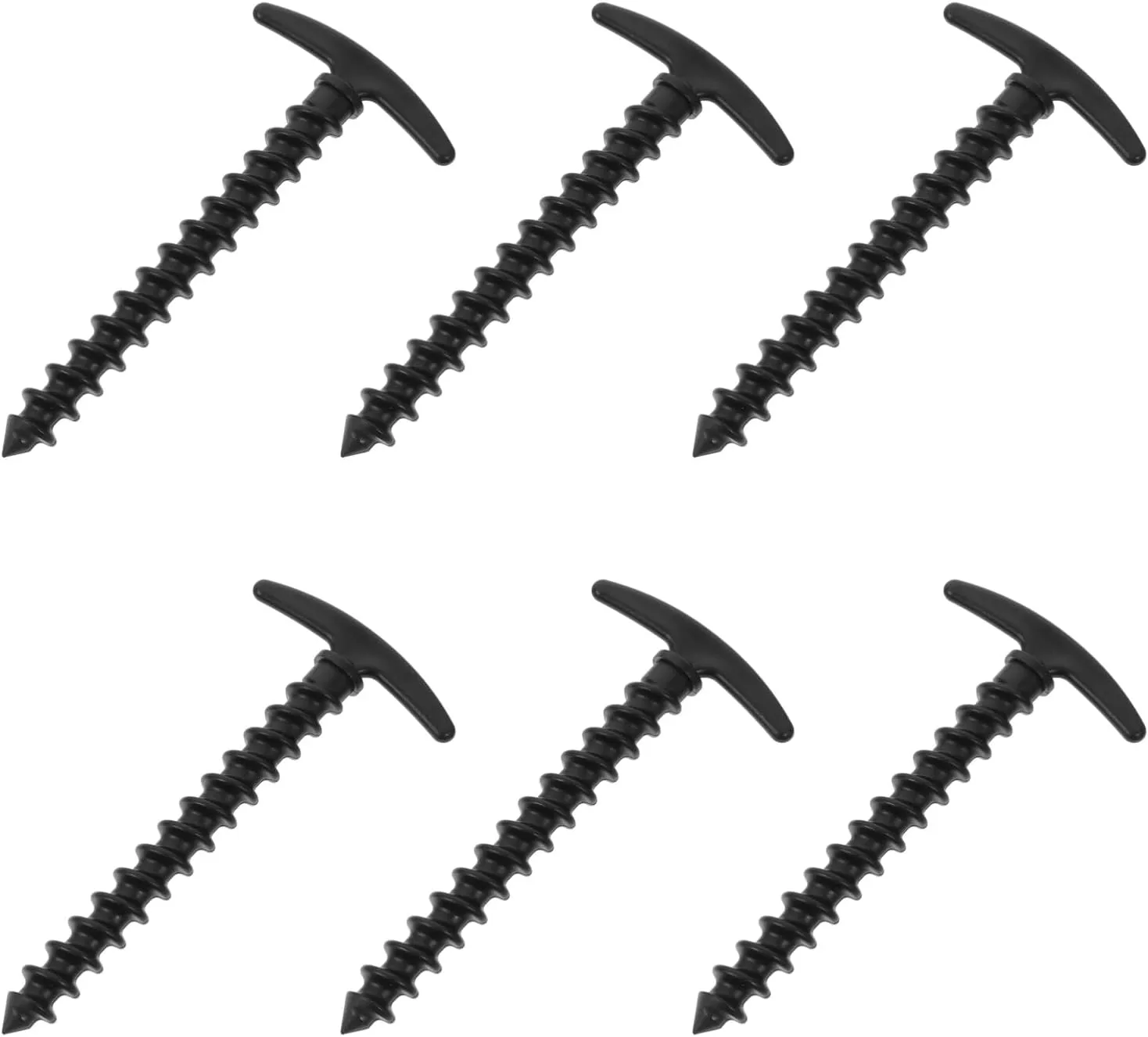 10pcs Plastic Tent Stakes Heavy Duty Screw Tent Poles for Tarp Camping Stakes Easy Pull-Out Design Windproof Ground Anchors
