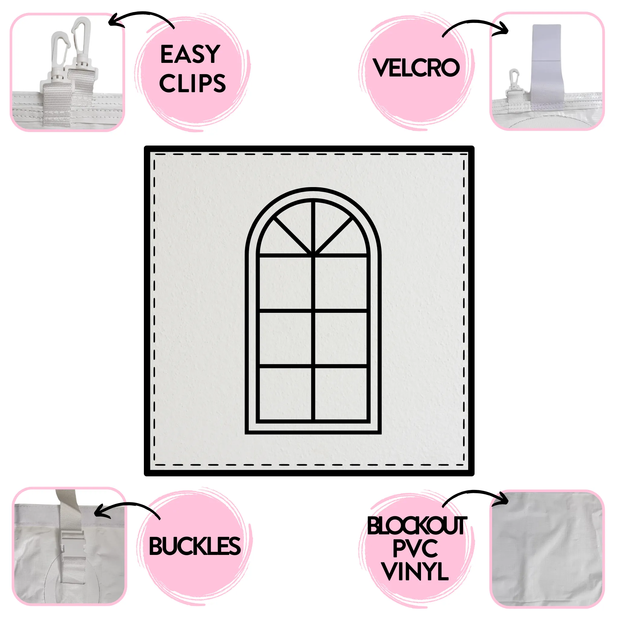 10x20 Universal Blockout Sidewall Kit (8')
