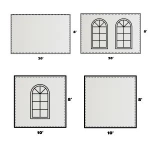 10x20 Universal Blockout Sidewall Kit (8')