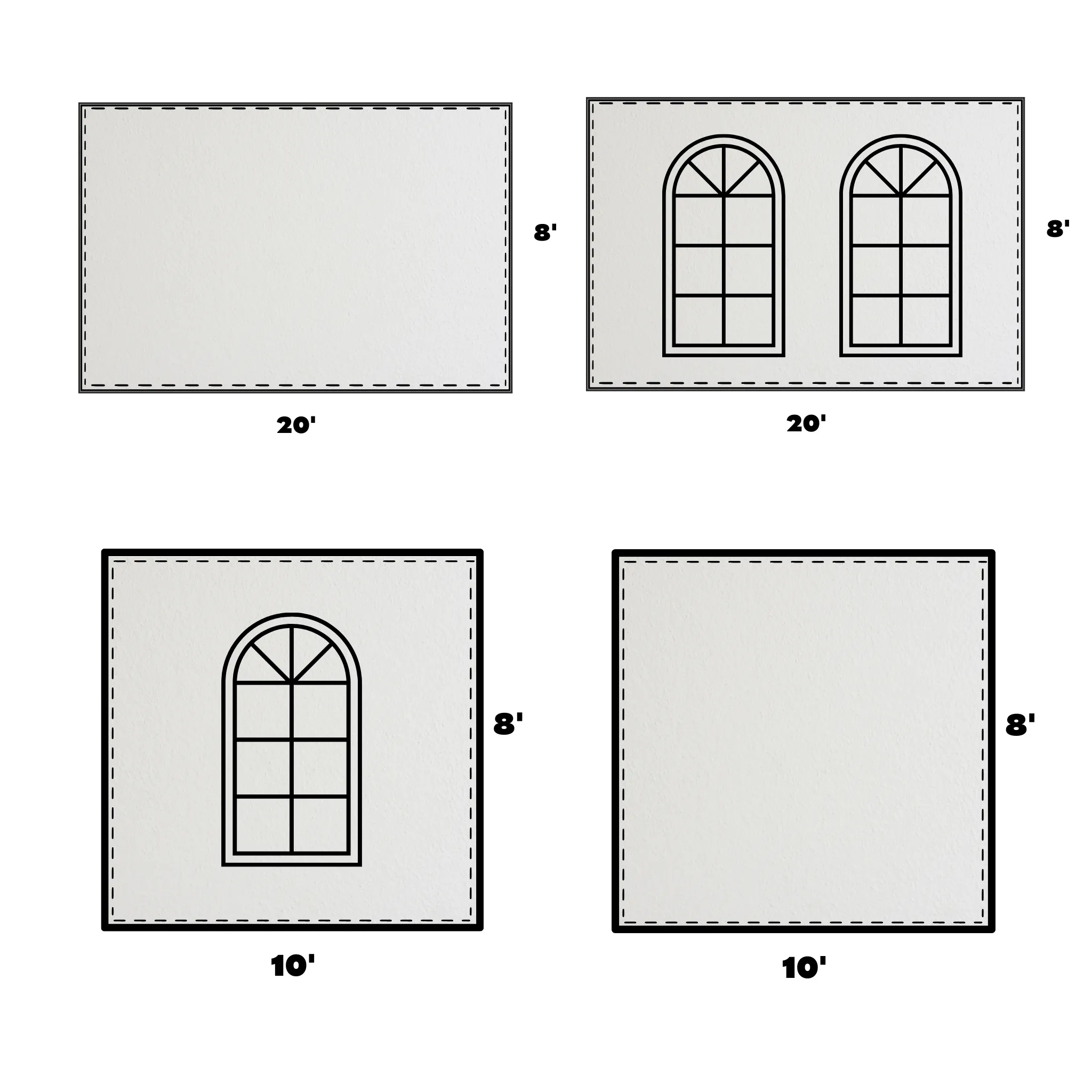 10x20 Universal Blockout Sidewall Kit (8')