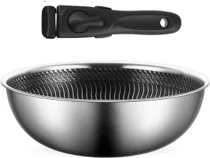 11in/10.2in Nonstick Camping Cookware, Camping Pot Works on Induction and All Cooktops, Perfect Stir Fry Cooking
