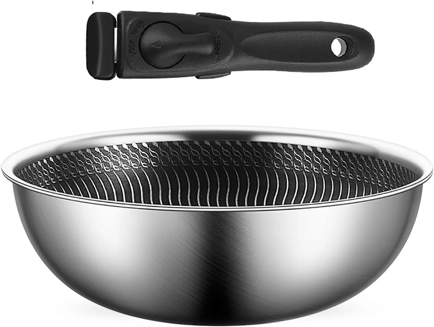 11in/10.2in Nonstick Camping Cookware, Camping Pot Works on Induction and All Cooktops, Perfect Stir Fry Cooking