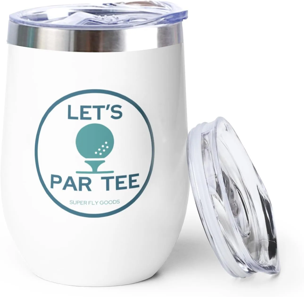 12 oz Stainless Steel Insulated Wine Tumbler Highball Beer Cup with Sliding Lid, Ideal for Golf Enthusiasts (Golf Tumbler)