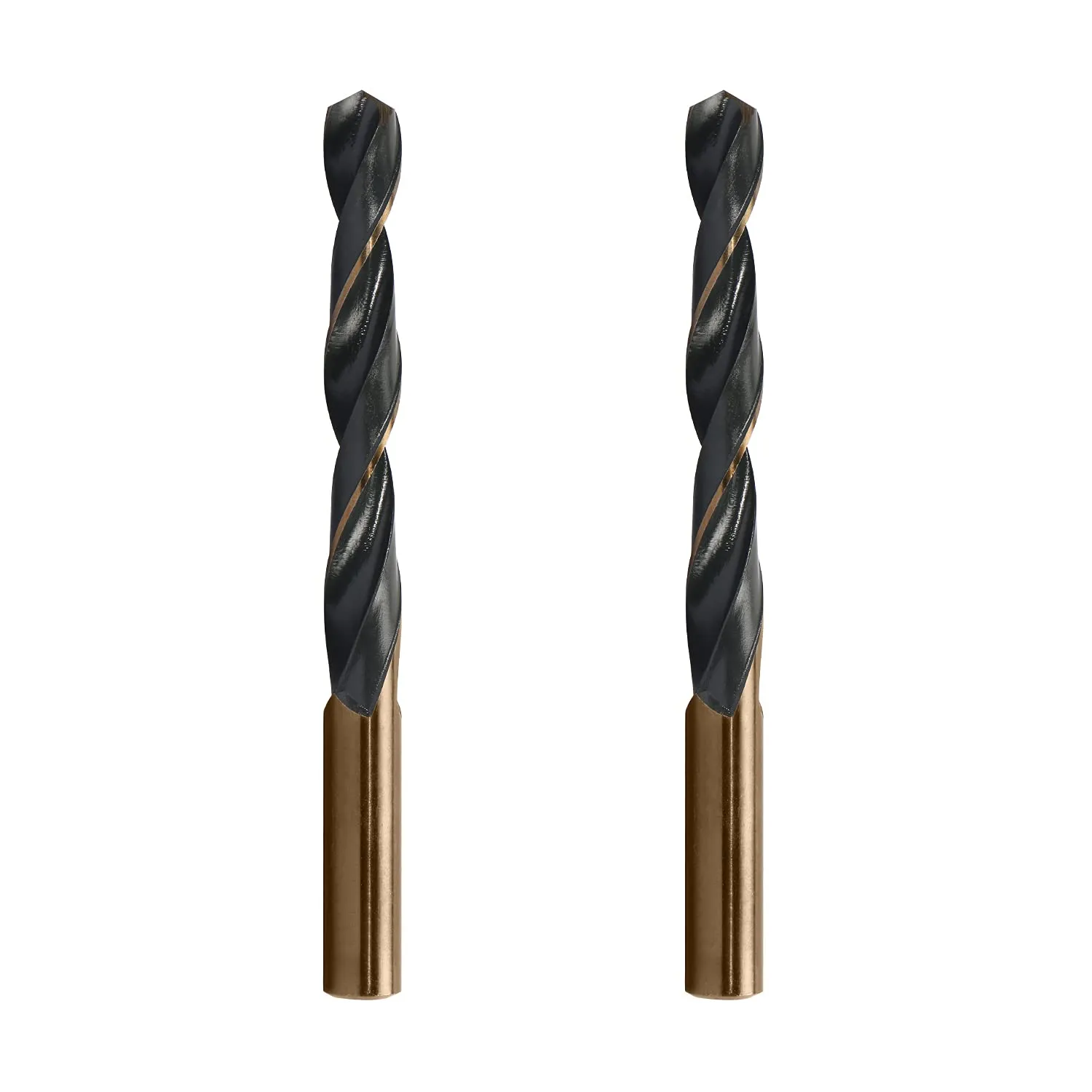 12mm Reduced Shank Twist Drill Bits High Speed Steel HSS 4341 for Iron/Copper/Plastic/Aluminum Plates/Metal Materials, Round Shank, Double Edge, 2 Pcs