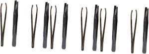 12pcs Eyebrow Clips Stainless Steel Tweezers for Shaping Trimming Makeup Accessories for Precision Grooming Compact Design Plating