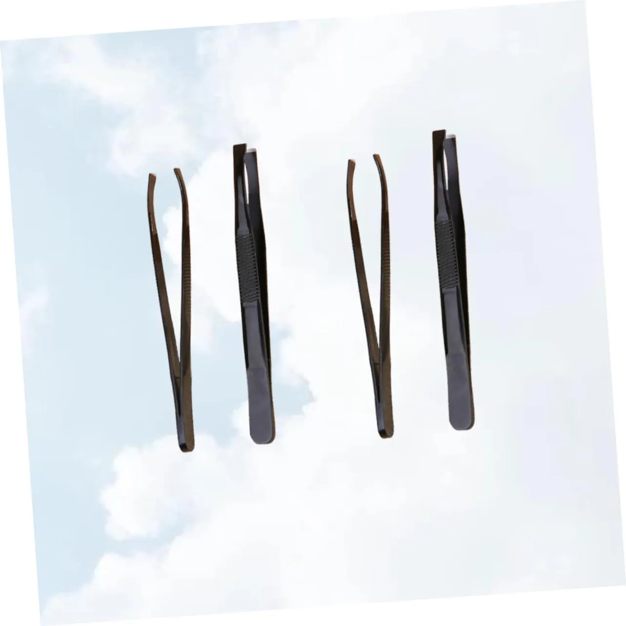 12pcs Stainless Steel Eyebrow Shaping Tool Eyebrow Clips and Trimmer for Precise Hair Removal Easy to Use Cosmetic Bag for Grooming