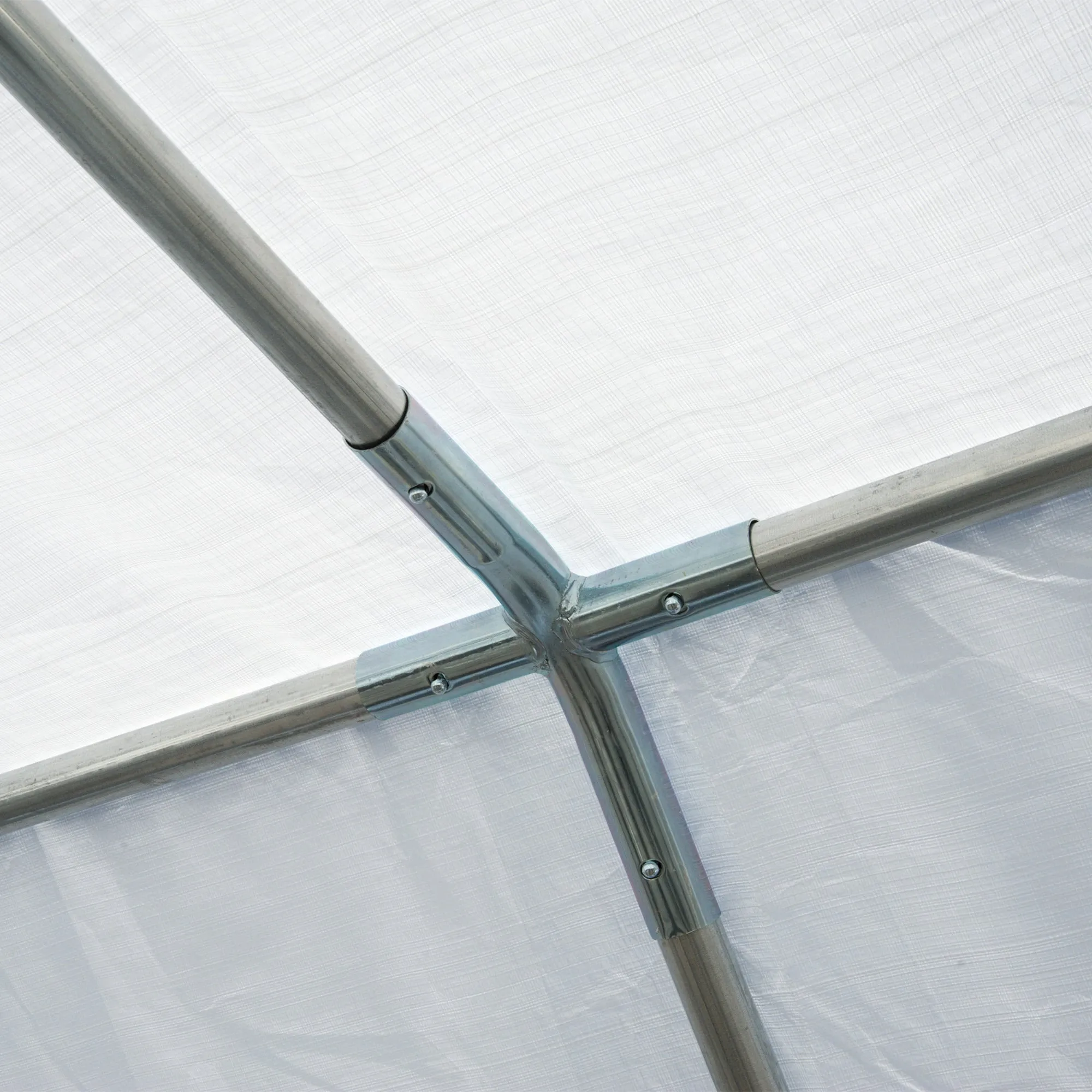 13' x 26' Heavy-duty Outdoor Carport  Party Event Tent Patio Gazebo Canopy with 4 Sidewalls, White