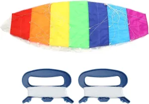 1.4m/2m/2.7m Color Double Line Stunt Power Sports Kite Outdoor Seaside Beach Toy with Handle with Double 30m Line, Suitable for Flying in Open Space Outdoor Places(1.4 Meters)