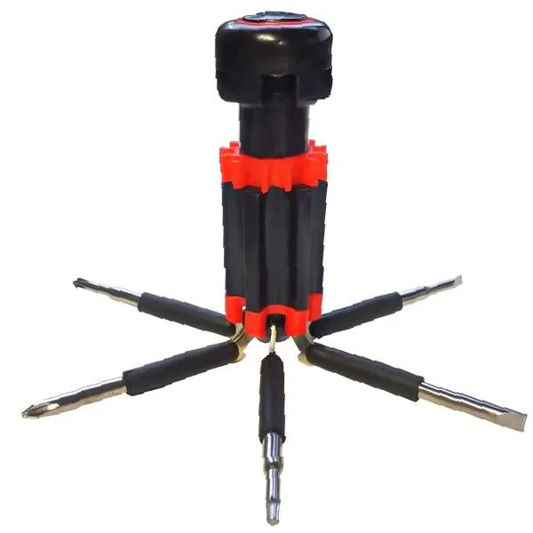 1501 6 in 1 Multi-Function Screwdriver Kit with LED Portable Torch