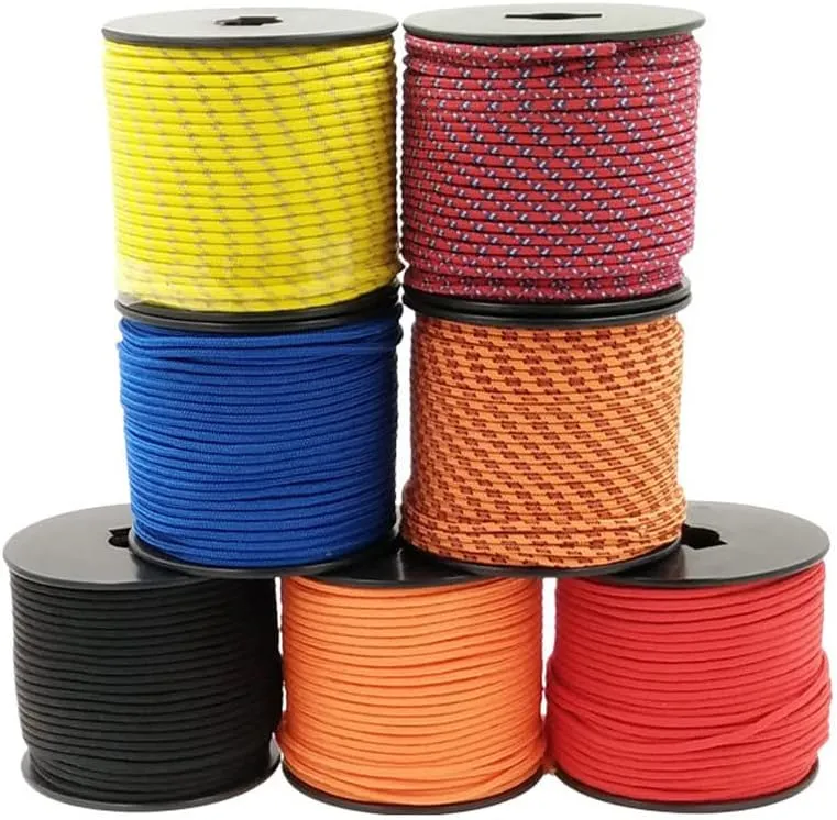 164 Feet 5-Strand Core Nylon Parachute Cord, 3mm Paracord Ropes for Lanyards, Bracelets, Handle Wraps, Keychain, Tent Rope,Outdoor Survival Rope