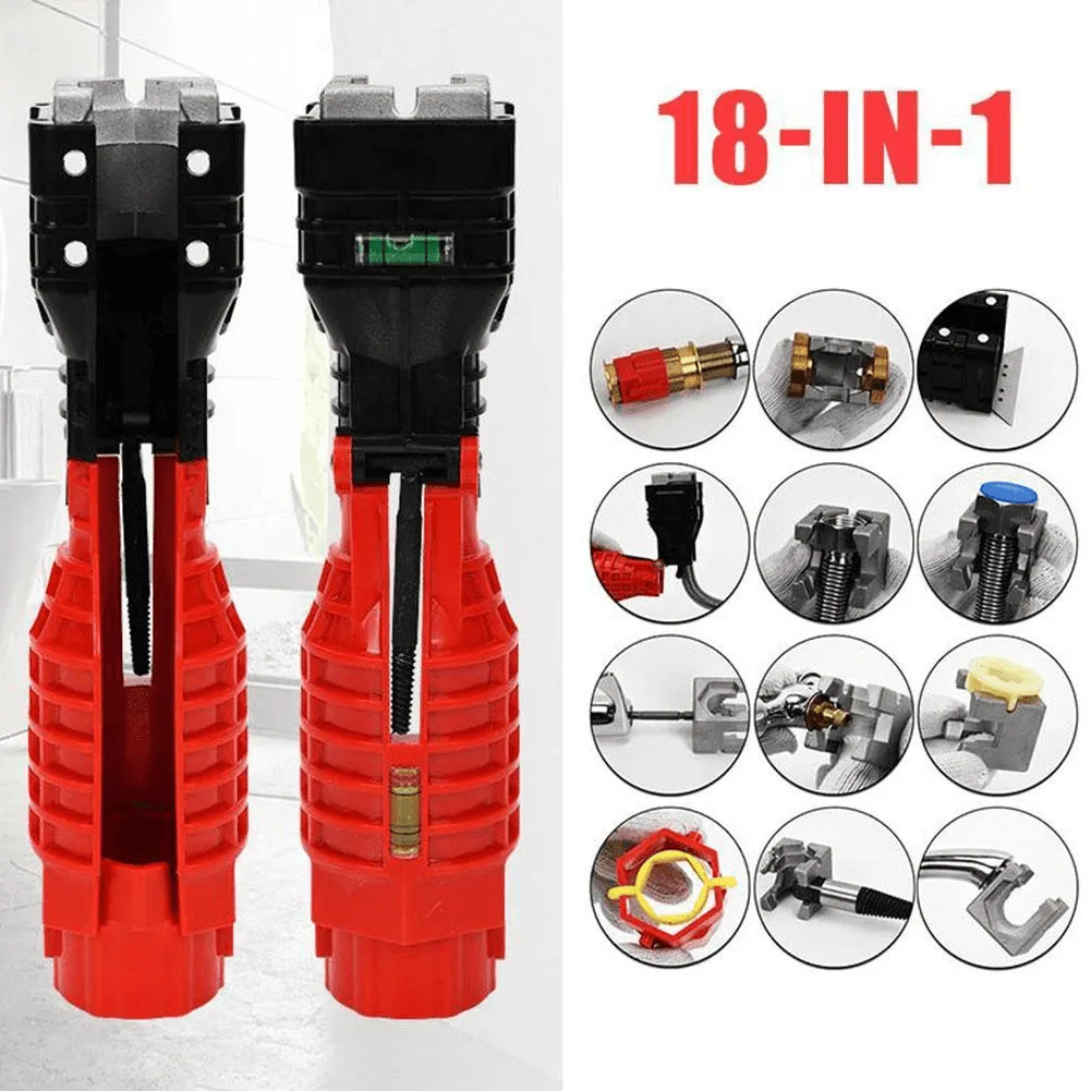 18-in-1 Foldable Wrench - Versatile Multi-Tool for Plumbing