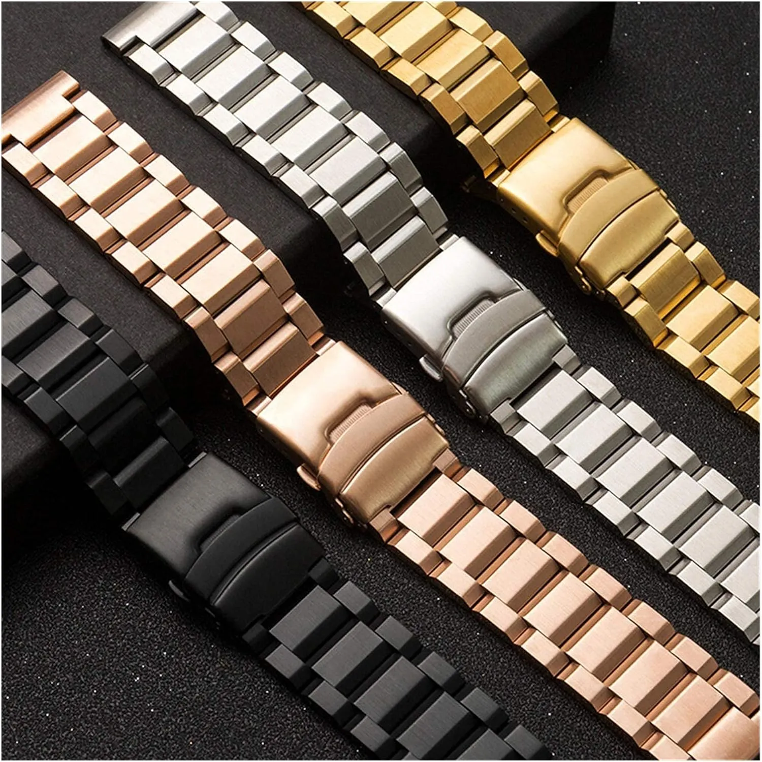 18mm 19mm 20mm 21mm 22mm 23mm 24mm 25mm stainless steel watchband solid metal men women strap watch band accessories