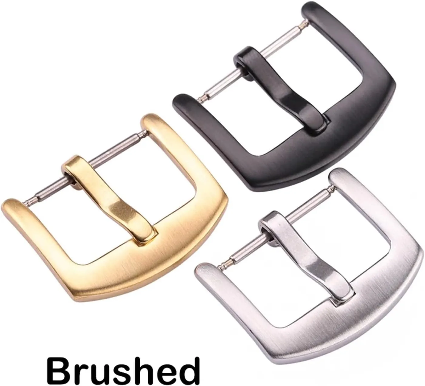 18mm 20mm 22mm 24mm Metal Watch Band Buckle Men Watchbands Strap Silver Solid Stainless Steel Clasp Accessories