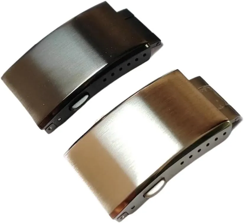 18mm 20mm 22mm 304L Solid Stainless Steel Folding Watch Buckle Metal Double Push Clasp Watch Accessories with Tool