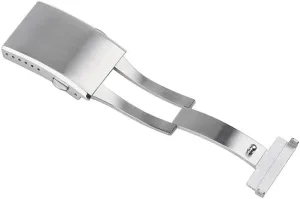 18mm 20mm 22mm 304L Solid Stainless Steel Folding Watch Buckle Metal Double Push Clasp Watch Accessories with Tool