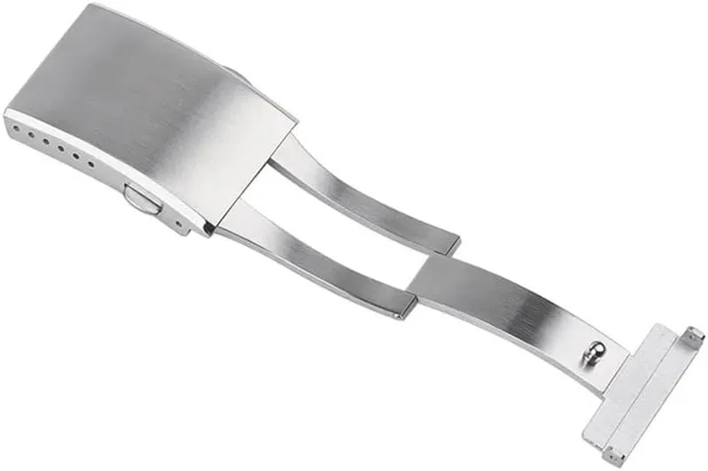 18mm 20mm 22mm 304L Solid Stainless Steel Folding Watch Buckle Metal Double Push Clasp Watch Accessories with Tool