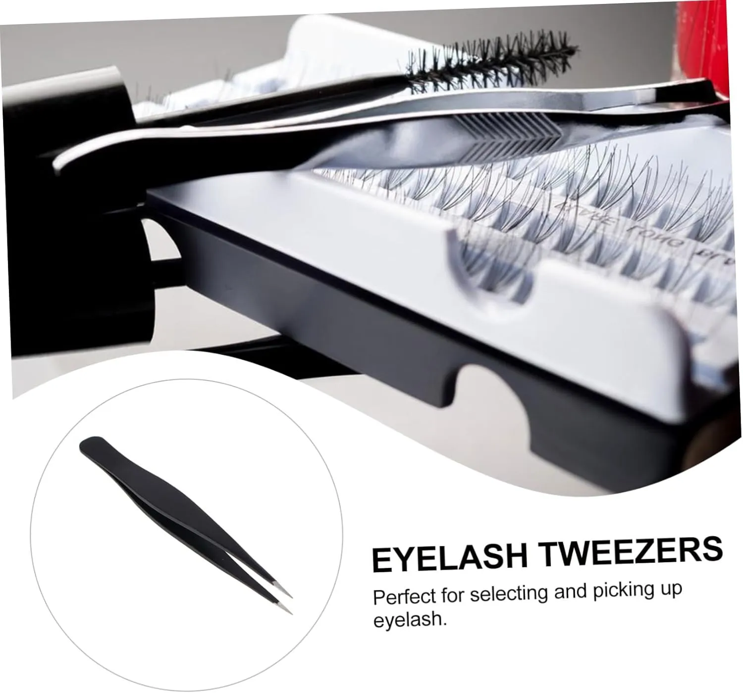 18pcs Stainless Steel Eyelash Tweezers for Makeup Precision Grooming Tool for Eyebrows and Lashes Lightweight and Design Easy to Use for Travel