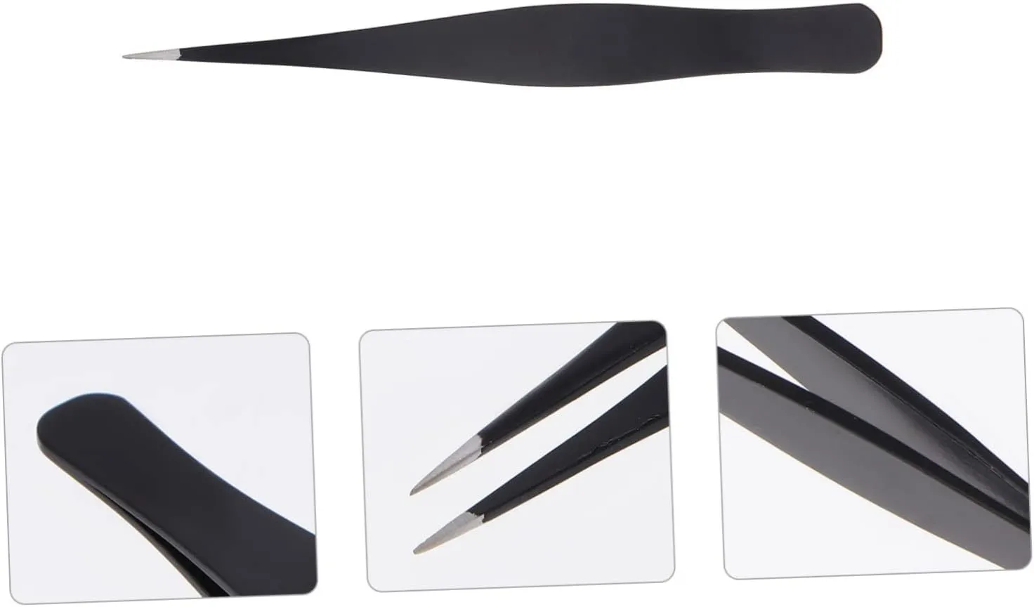 18pcs Stainless Steel Eyelash Tweezers for Makeup Precision Grooming Tool for Eyebrows and Lashes Lightweight and Design Easy to Use for Travel