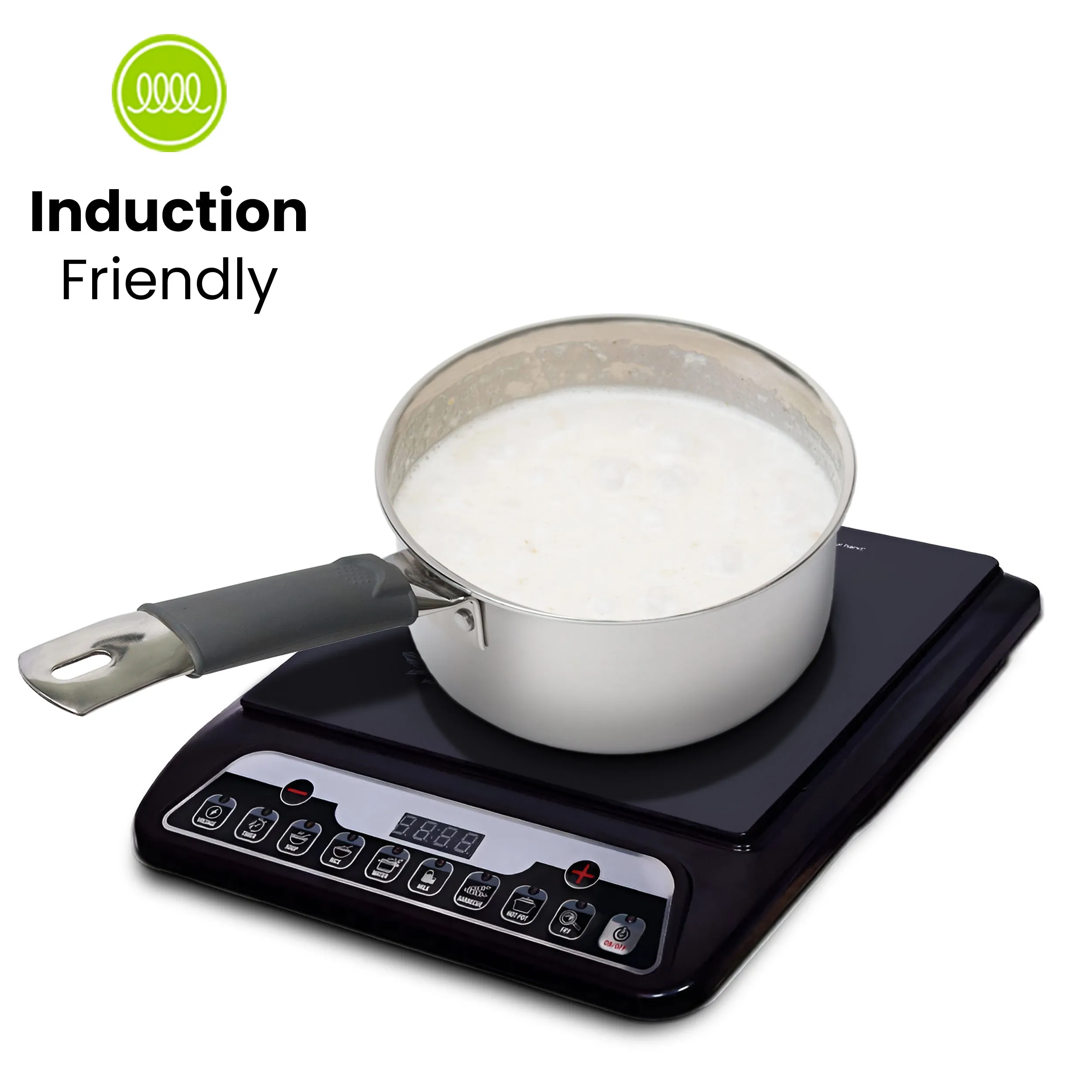 1L Allo CookSafe TriPly Sauce pan | Stainless Steel | With Stainless Steel Lid | Induction Friendly | Naturally Non-stick | 14cm