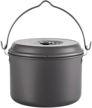 1Pc Portable Camping Pot with Handle Capacity Outdoor Cooking Pot for Hiking Backpacking and Picnic Camping Accessory for Group Meals