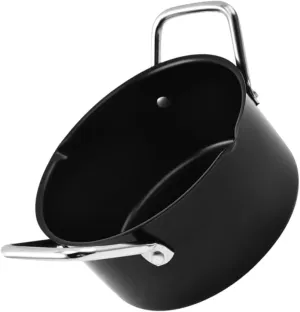 1Pc Thicken Carbon Steel Outdoor Stew Pot Non Stick Camping Cookware for Bbq Home Kitchen Use Creative Soup Pot for Durable High Temperature