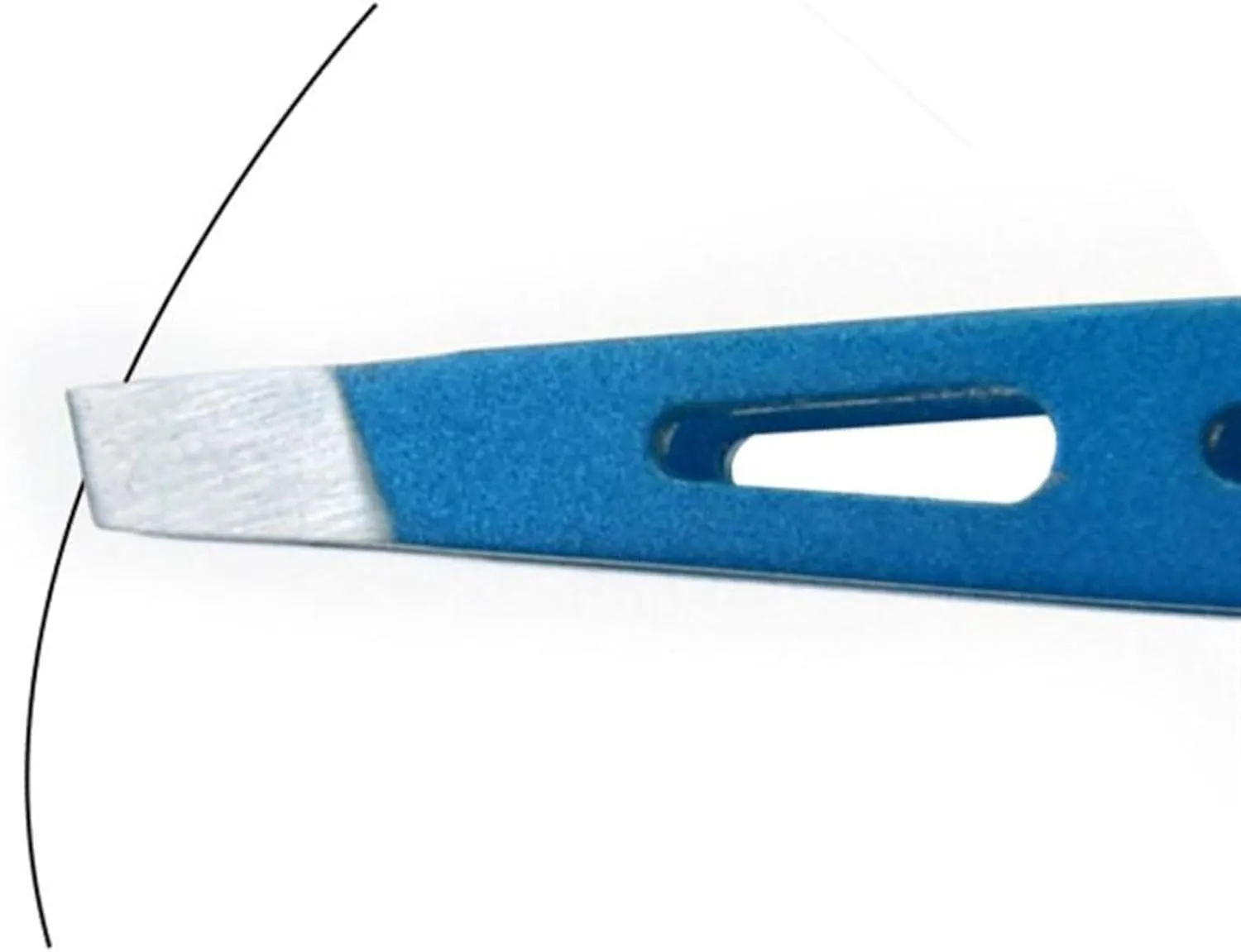 1pcs Eyebrow Tweezers Stainless Steel Slanted Eye Brow Clip Extension Double Eyelid Makeup Tool (Color : Blue, Size : 1SIZE) (Green 1SIZE)