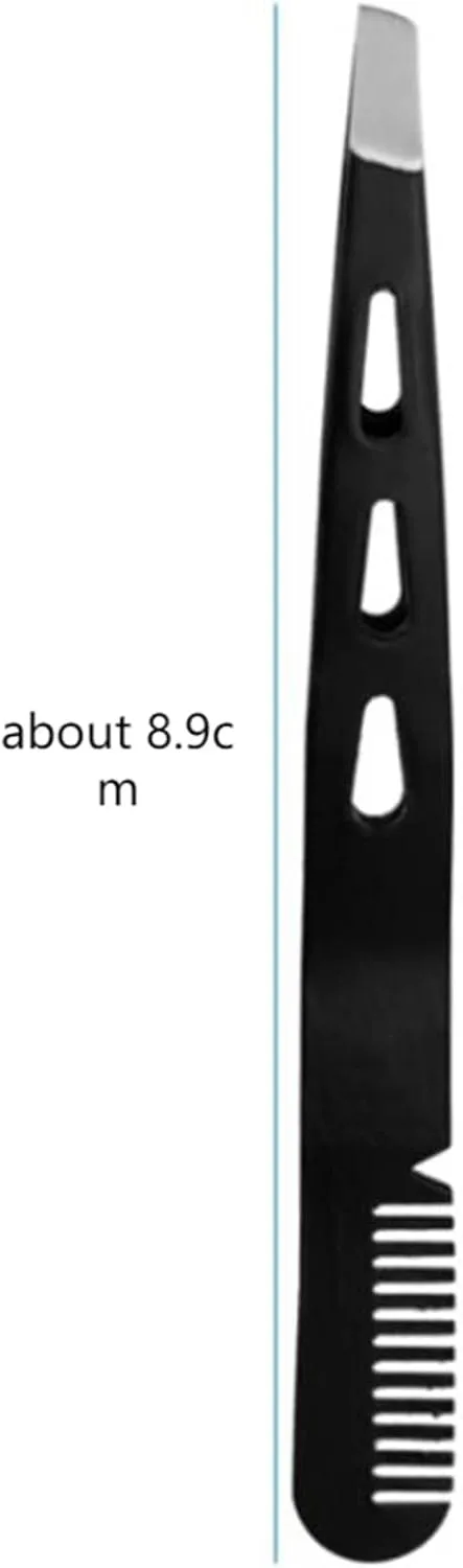 1pcs Eyebrow Tweezers Stainless Steel Slanted Eye Brow Clip Extension Double Eyelid Makeup Tool (Color : Blue, Size : 1SIZE) (Green 1SIZE)