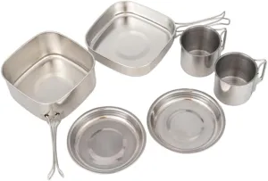 1Set Camping Cookware Set Backpacking Cooking Gear for Outdoor Picnics Lightweight and Portable Cooking Pot Frying Pan Plates and Cups Durable and Easy