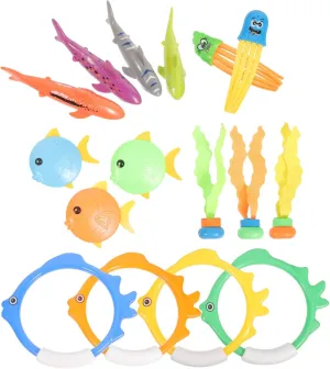 1Set Fun Underwater Pool Diving of Swimming Rings Sticks for Ages Safe Smooth Edges for Diving Games