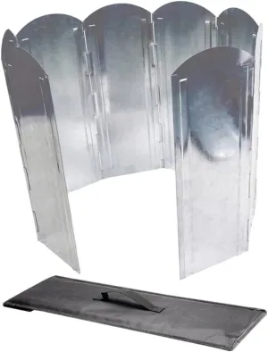 1Set Lightweight Portable Camping Windshield Foldable Wind Tool for Outdoor Cooking Durable Galvanized Plate for Campfires and Bbqs Convenient Storage