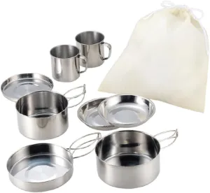 1Set Multi Function Camping Cookware Portable Camping Cooking Pot for Outdoor Cooking Hiking and Backpacking Lightweight Camping Pot Combination
