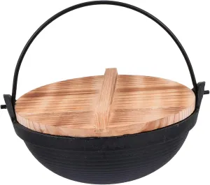 1Set Outdoor Cast Iron Hot Pot Camping Cookware with Lid for Soup Ramen and Stew Lightweight and Portable for Outdoor Cooking