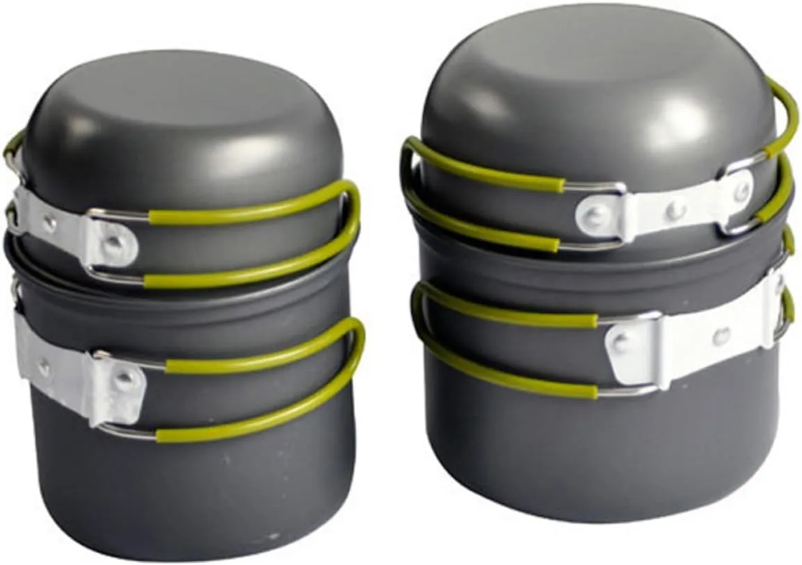 1set Outdoor Cooking Utensils Cookware for Camping Lightweight Portable High-Temperature Resistant Handles for People