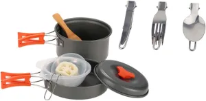 1Set Portable Camping Cookware for Outdoor Cooking Lightweight Camping Cooking Tools for Picnics Hiking Bbqs and Camping Accessories