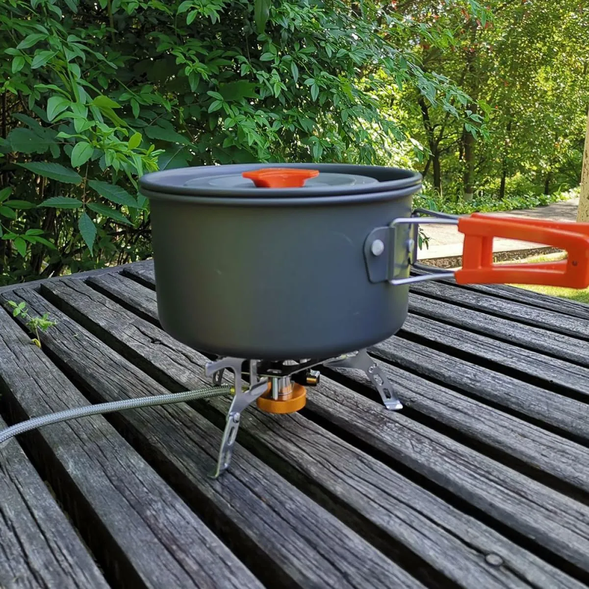 2 Sets Camping Pan Set Portable Three Piece Suit