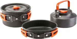 2 Sets Camping Pan Set Portable Three Piece Suit