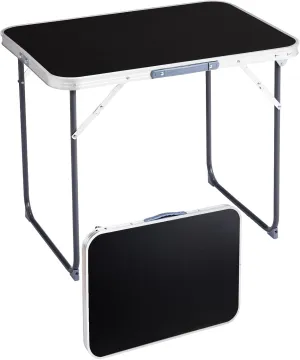 2.0 Ft Folding Portable Camping Table, RV Dining Tables for Inside, Outdoor Camping for 2 People, Tailgate, BBQ, Dining, Picnic, Beach, Garden, Party, Black