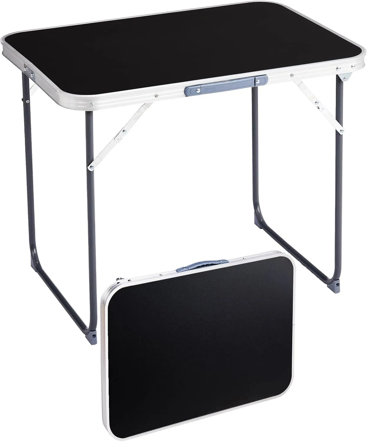 2.0 Ft Folding Portable Camping Table, RV Dining Tables for Inside, Outdoor Camping for 2 People, Tailgate, BBQ, Dining, Picnic, Beach, Garden, Party, Black