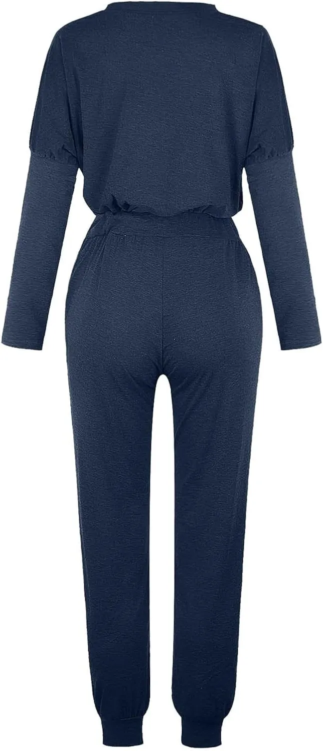 2025 Summer Sports 2 Piece Set,Lounge Sets Lightweight Crewneck Pullover Tops & Long Pants Tracksuit