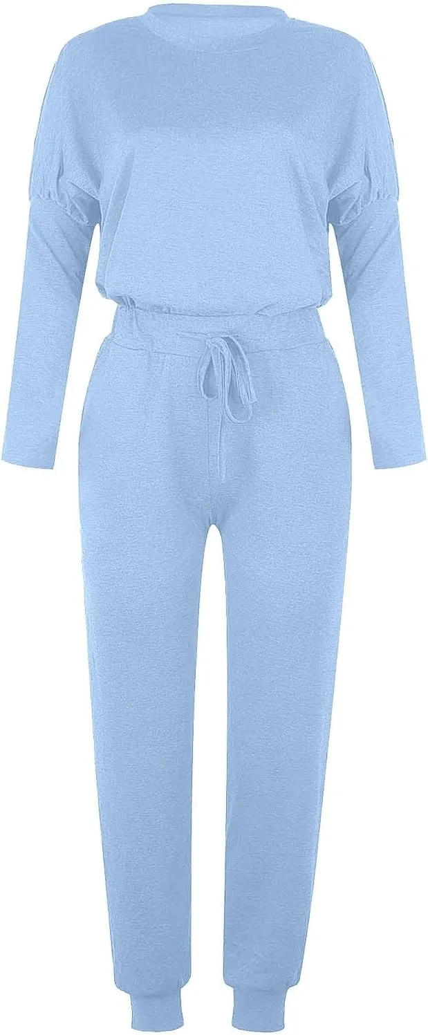 2025 Summer Sports 2 Piece Set,Lounge Sets Lightweight Crewneck Pullover Tops & Long Pants Tracksuit