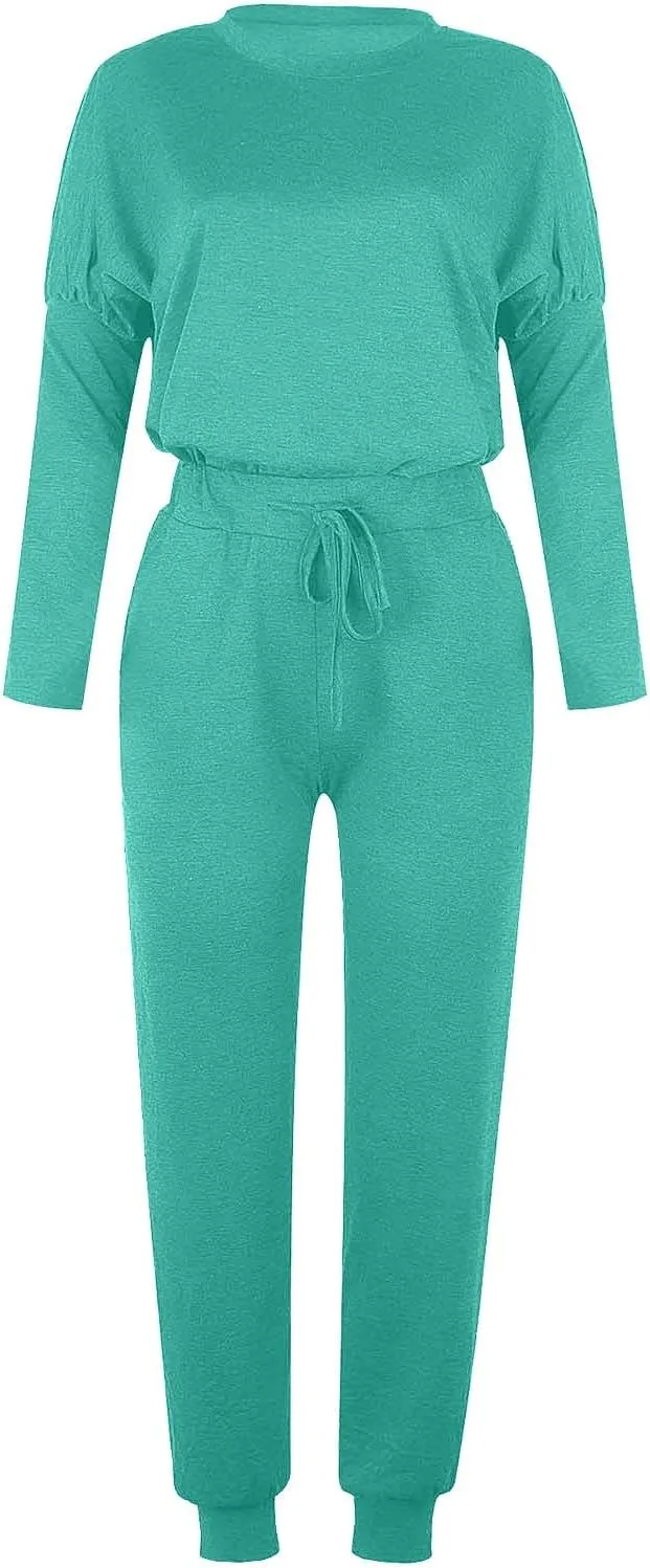 2025 Summer Sports 2 Piece Set,Lounge Sets Lightweight Crewneck Pullover Tops & Long Pants Tracksuit